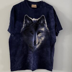 The Mountain Navy Blue Wolf T-Shirt